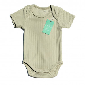 Organic Cotton Seafoam Short sleeved Ribbed Bodysuit