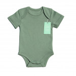 Organic Cotton Moss Short sleeved Bodysuit
