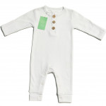 Organic Cotton Pearl Buttoned Romper