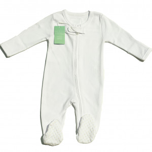 Organic Cotton Pearl Zipped Romper