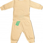 Organic Cotton Sand Long sleeved Ribbed set