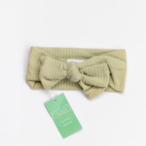 Organic Cotton  Ribbed Bow