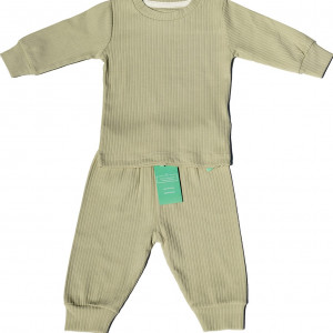 Organic Cotton Seafoam Long sleeved Ribbed set